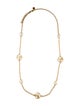 Tory Burch Enamel & Faux Pearl Station Necklace