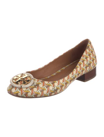 Tory Burch Leather Printed Ballet Flats