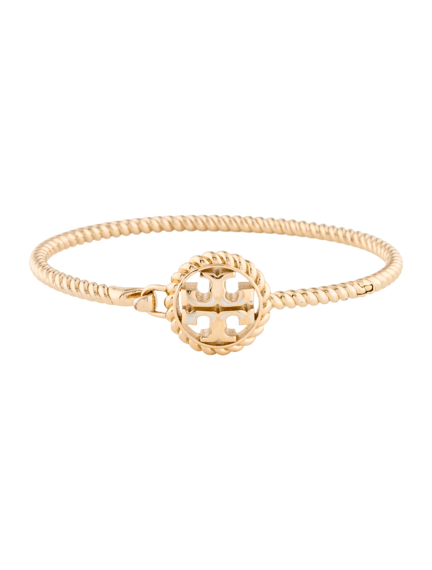 Tory Burch Rope Logo Hinged Cuff Bracelet