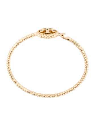 Tory Burch Rope Logo Hinged Cuff Bracelet