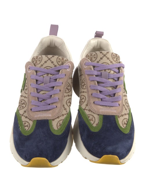 Tory Burch Suede Printed Chunky Sneakers