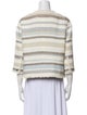 Tory Burch Striped Faux Fur Jacket