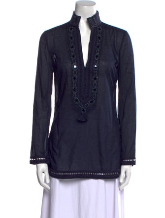 Tory Burch V-Neck Long Sleeve Tunic