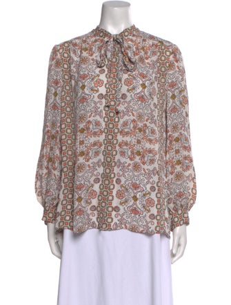 Tory Burch Silk Printed Blouse
