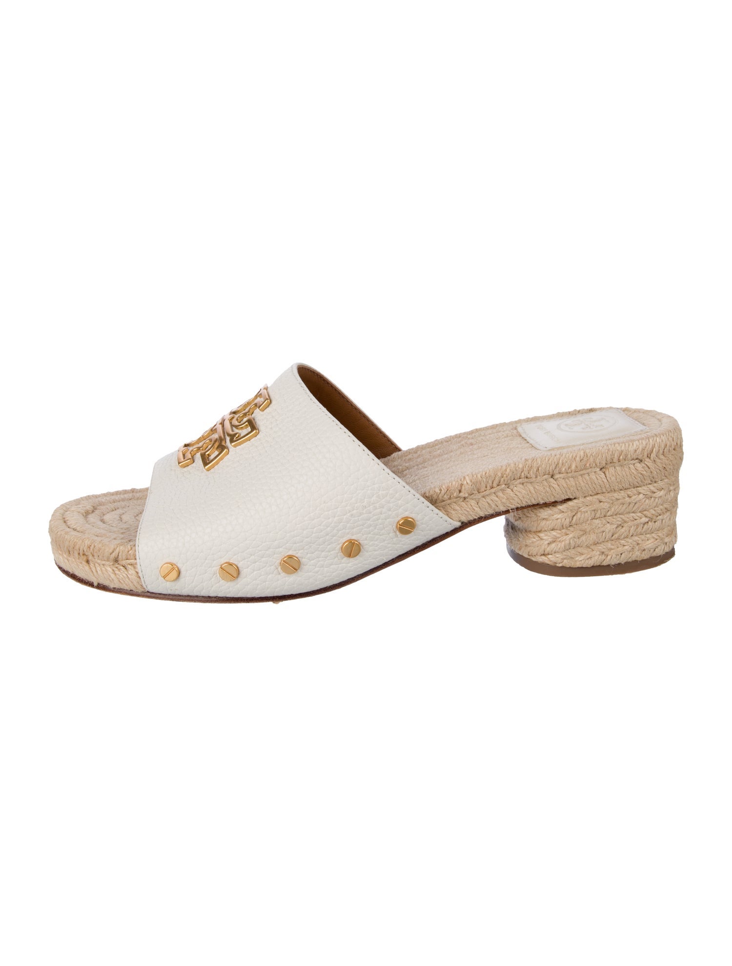 Tory Burch Leather Studded Accents Espadrilles