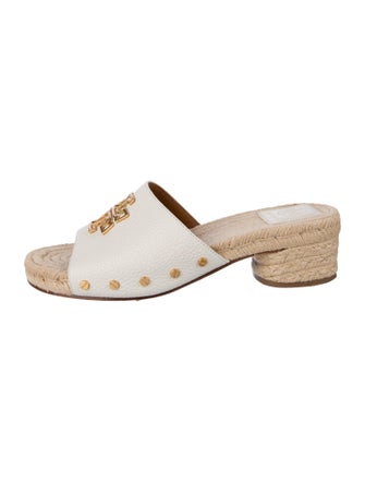 Tory Burch Leather Studded Accents Espadrilles