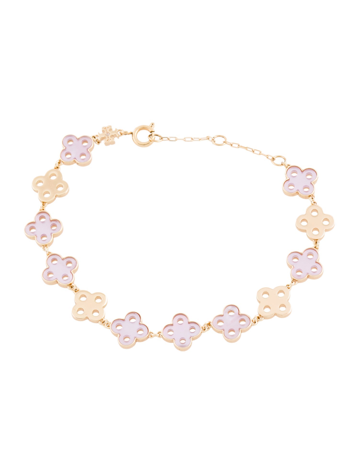 Tory Burch Faux Pearl Forget Me Not Bracelet