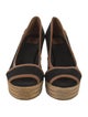 Tory Burch Canvas Leather Trim Embellishment Pumps