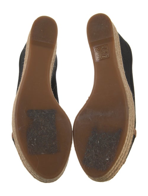 Tory Burch Canvas Leather Trim Embellishment Pumps