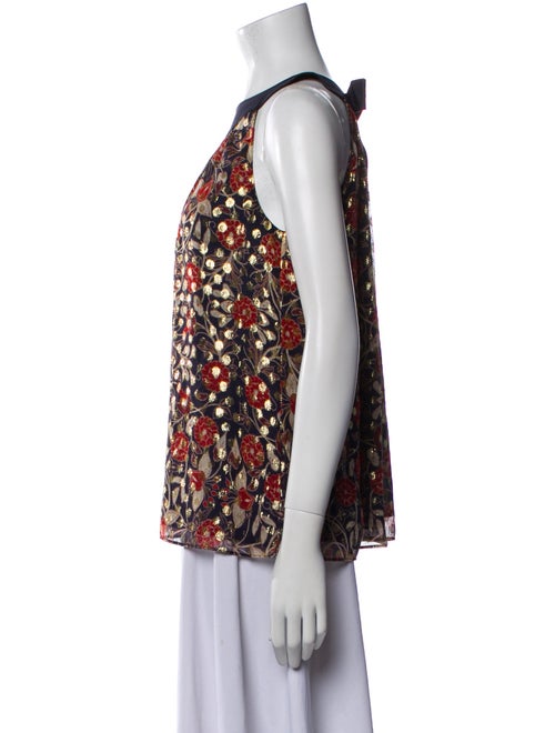 Tory Burch Silk Floral Print Blouse