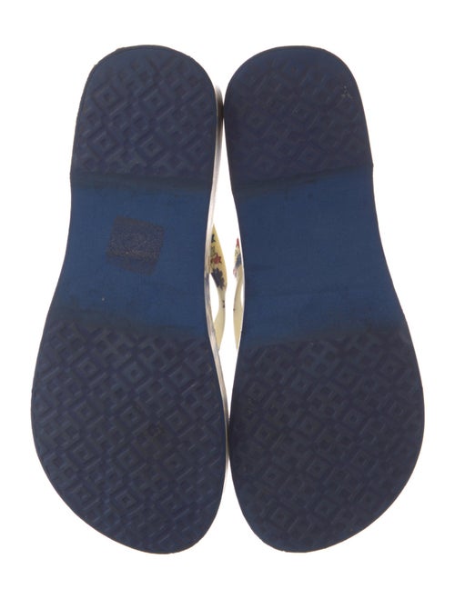 Tory Burch Rubber Floral Print Flip Flops