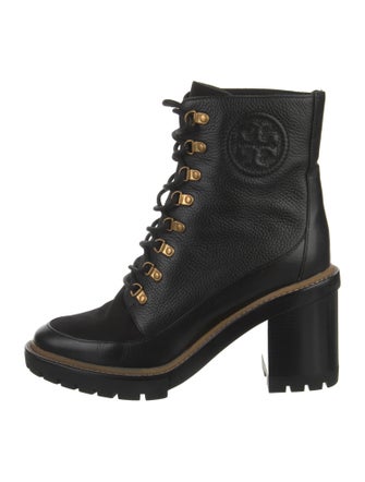 Tory Burch Leather Lace-Up Boots