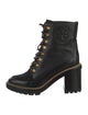 Tory Burch Leather Lace-Up Boots