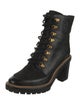 Tory Burch Leather Lace-Up Boots