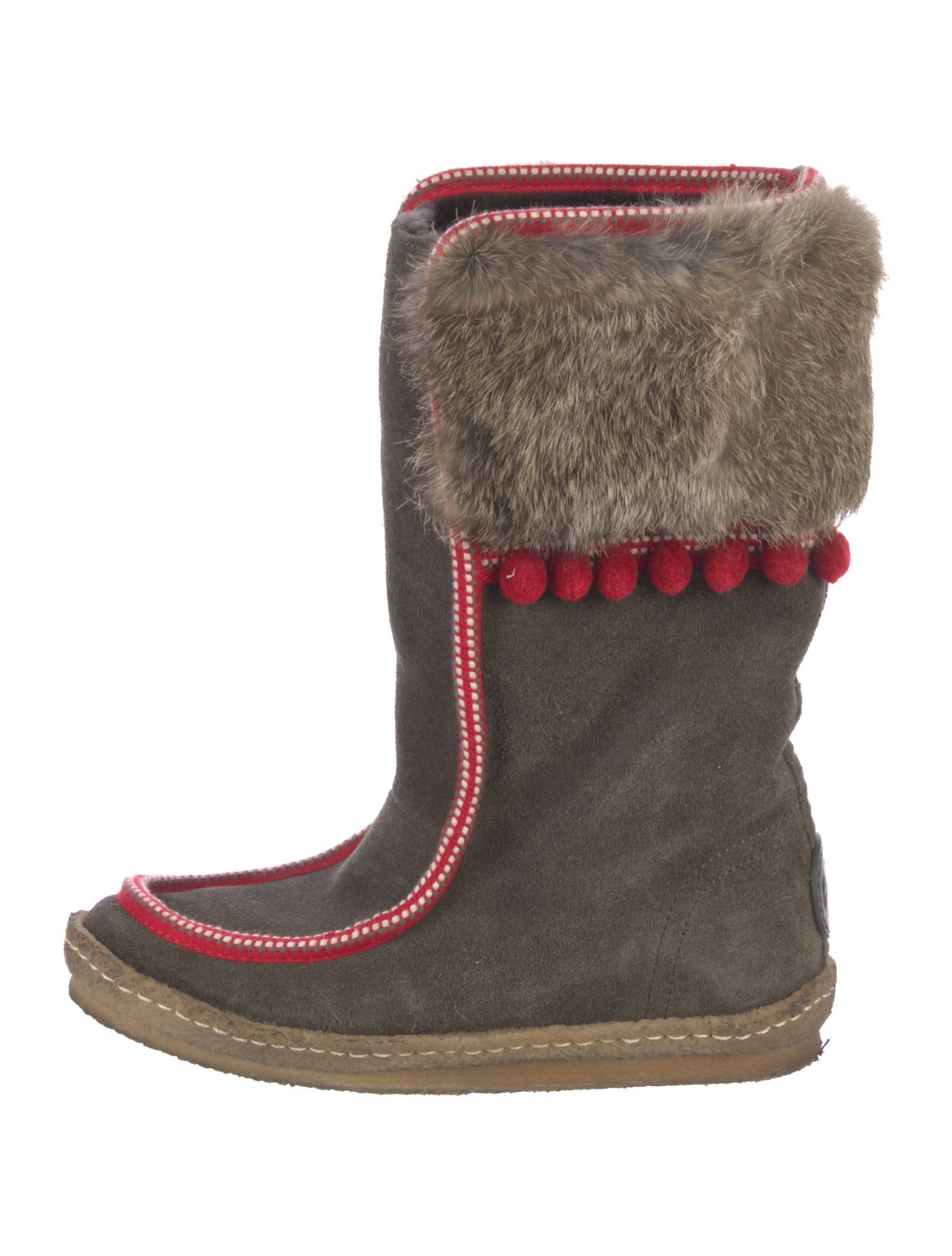 Tory Burch Suede Patterned Boots