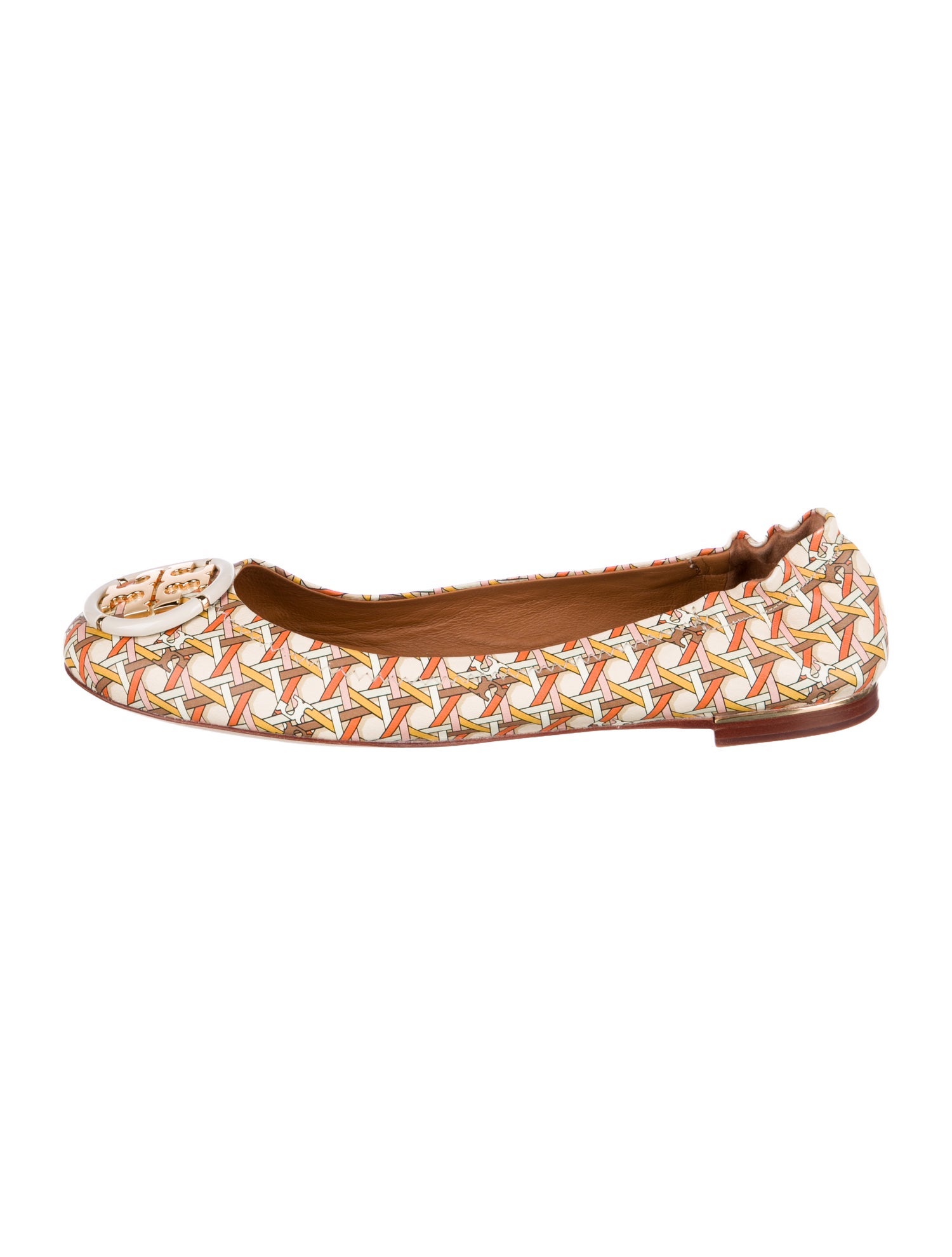 Tory Burch Leather Printed Ballet Flats