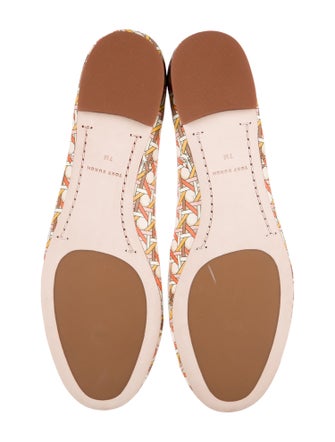Tory Burch Leather Printed Ballet Flats