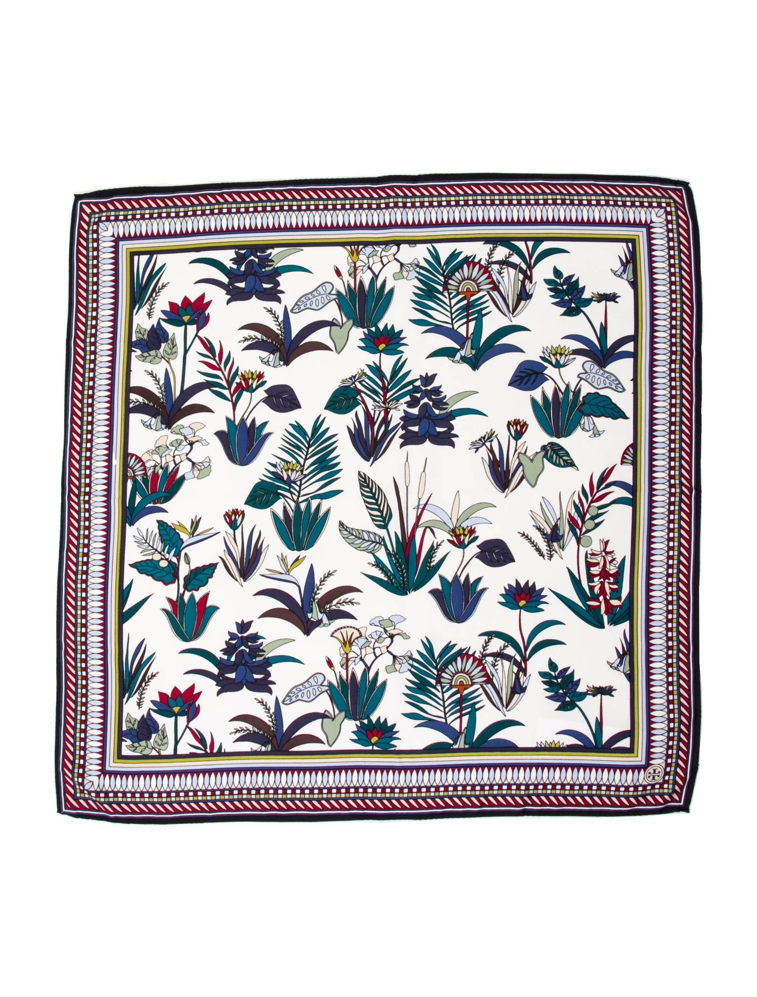 Tory Burch Silk Floral Print Scarf
