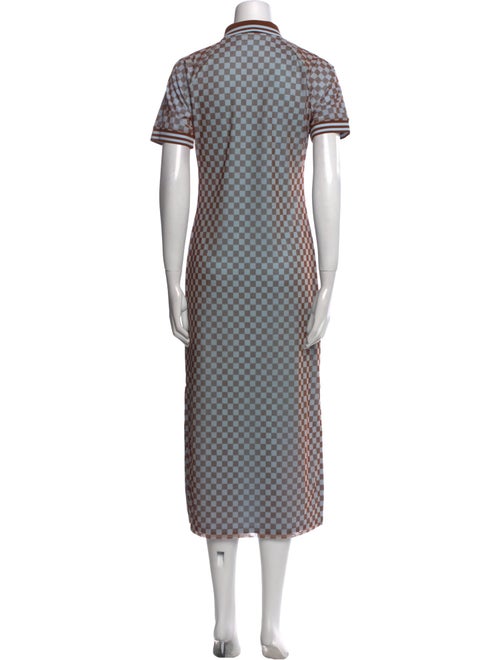 Tory Burch Plaid Print Long Dress