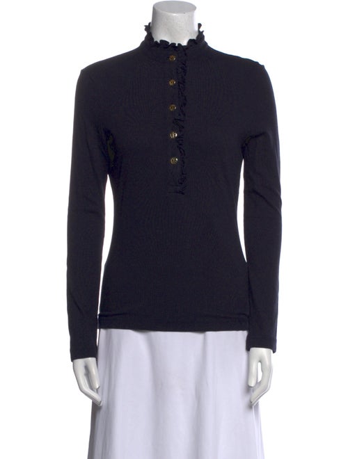 Tory Burch Mock Neck Long Sleeve Sweatshirt