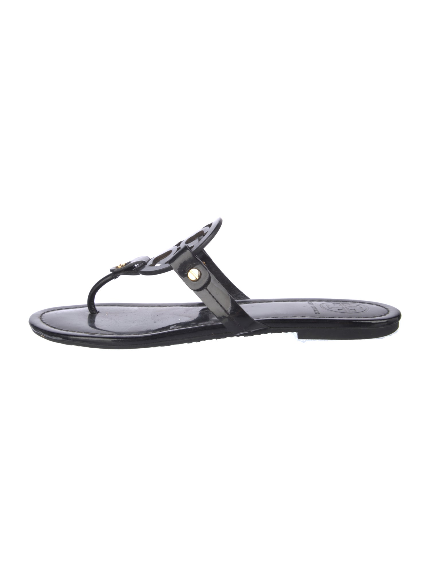 Tory Burch Patent Leather T-Strap Sandals