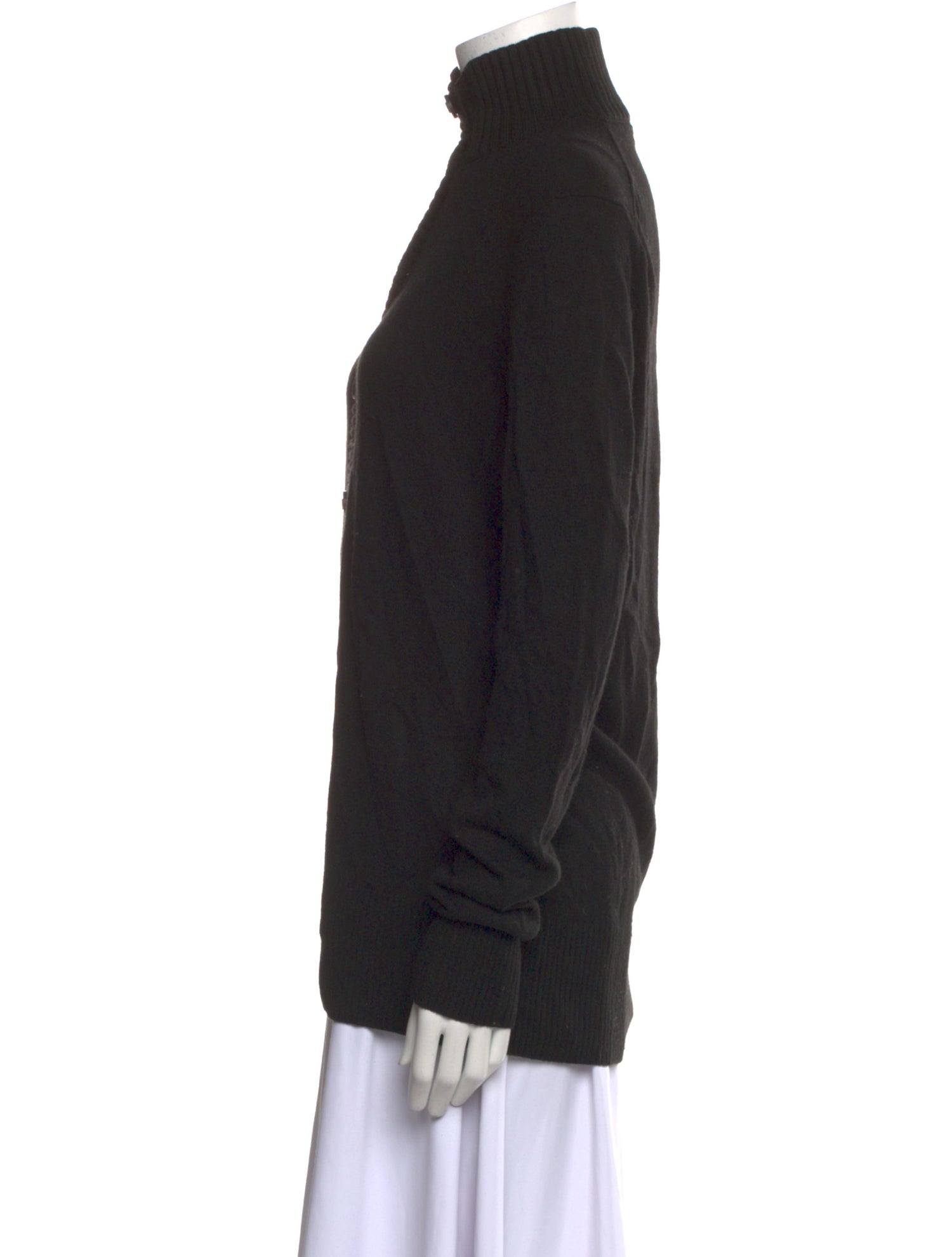 Tory Burch Mock Neck Long Sleeve Top