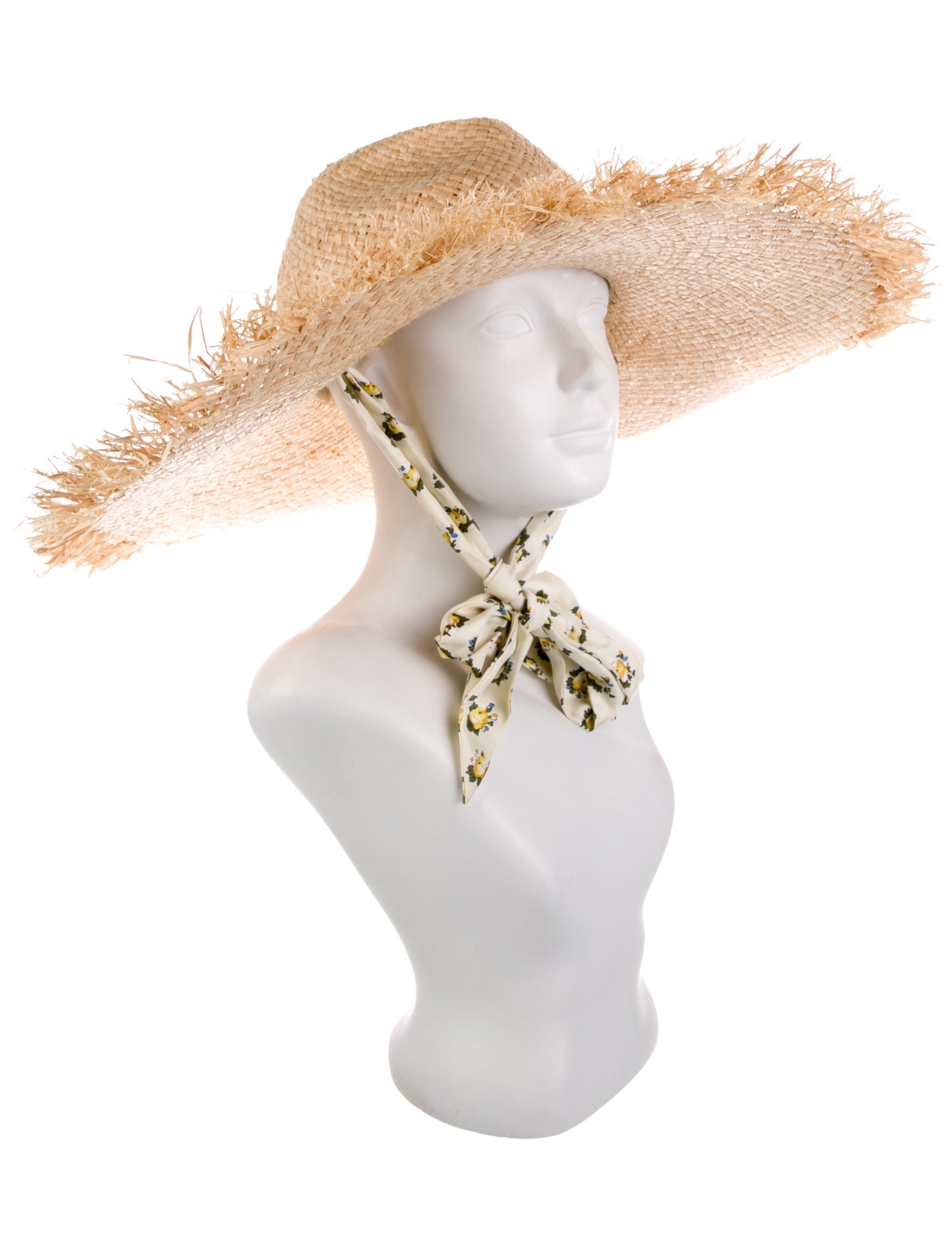 Tory Burch Straw Sun Hat With Ribbon Accent