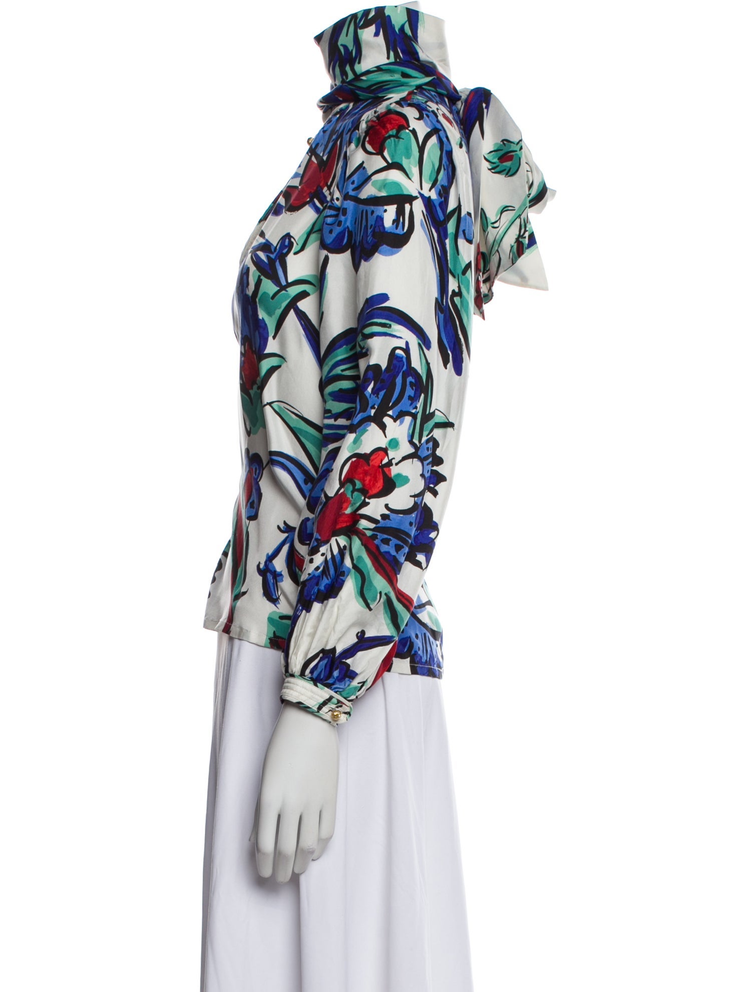 Tory Burch Silk Floral Print Blouse