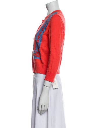 Tory Burch Printed Crew Neck Sweater