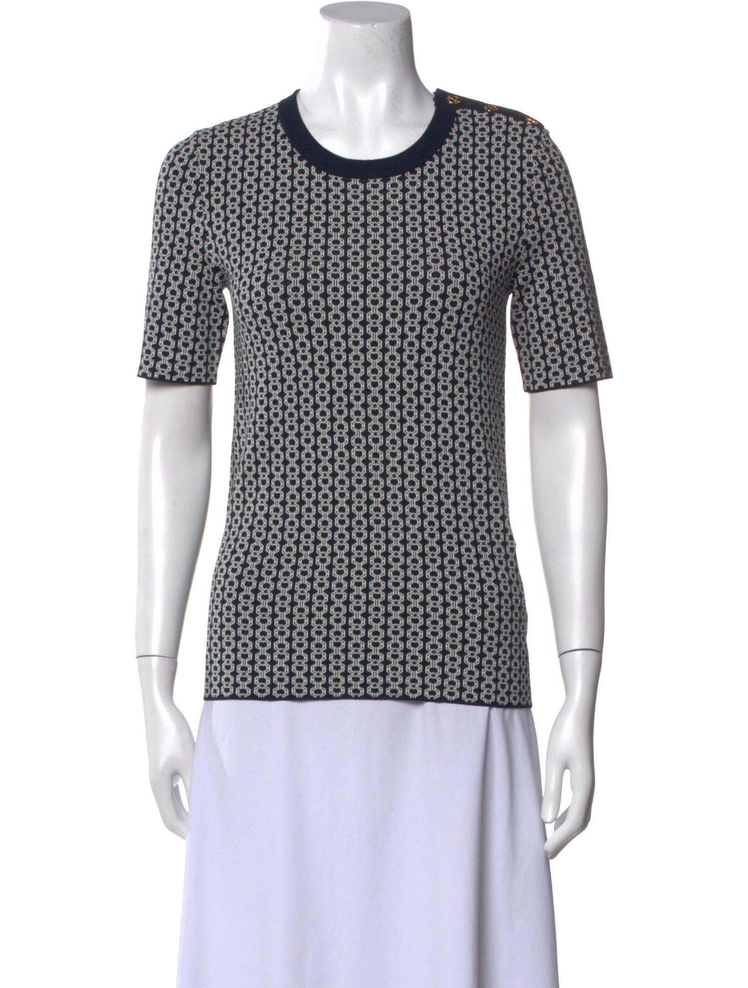 Tory Burch Printed Crew Neck T-Shirt
