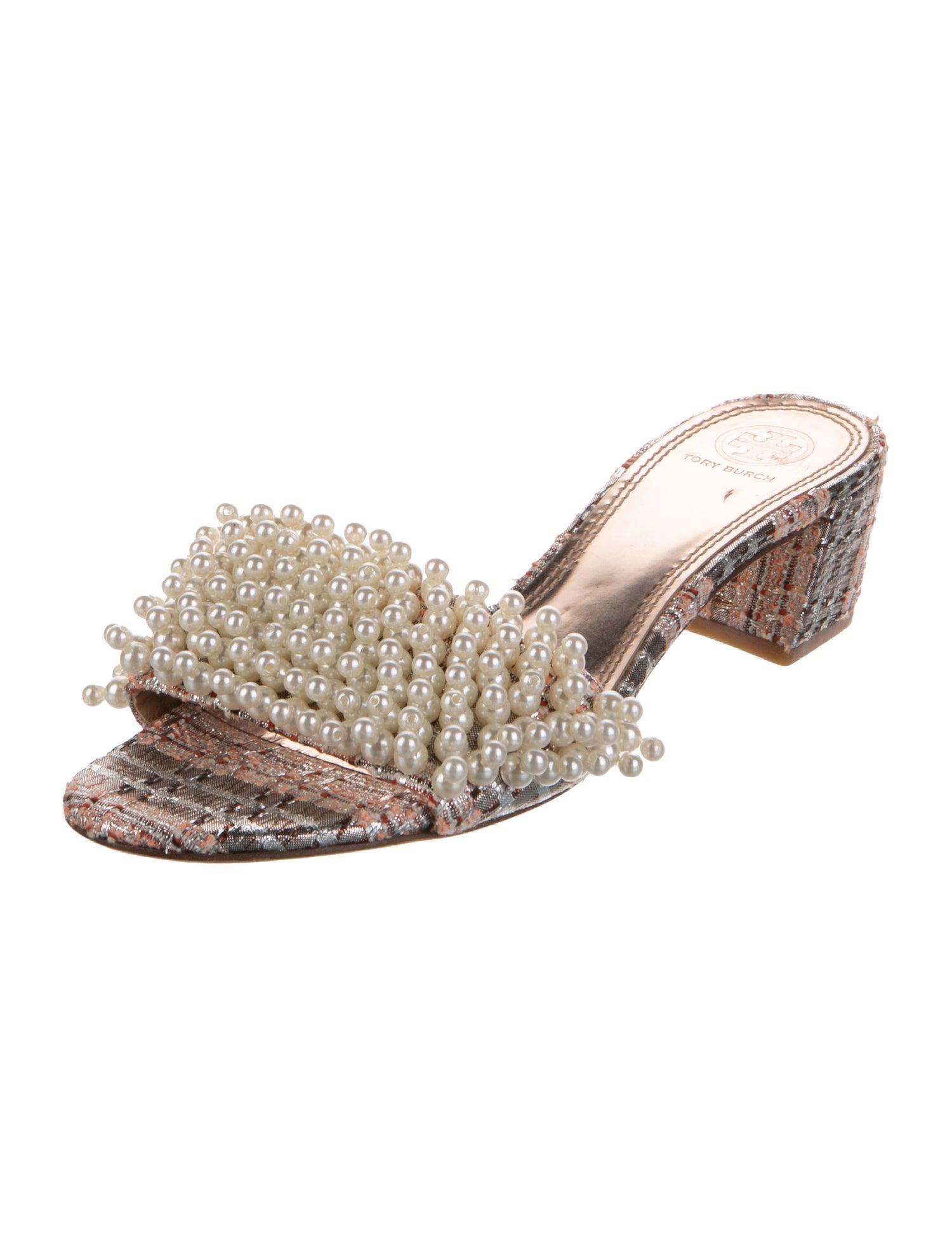 Tory Burch Beaded Accents Slides