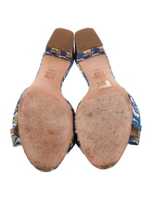 Tory Burch Floral Print Bow Accents Slides