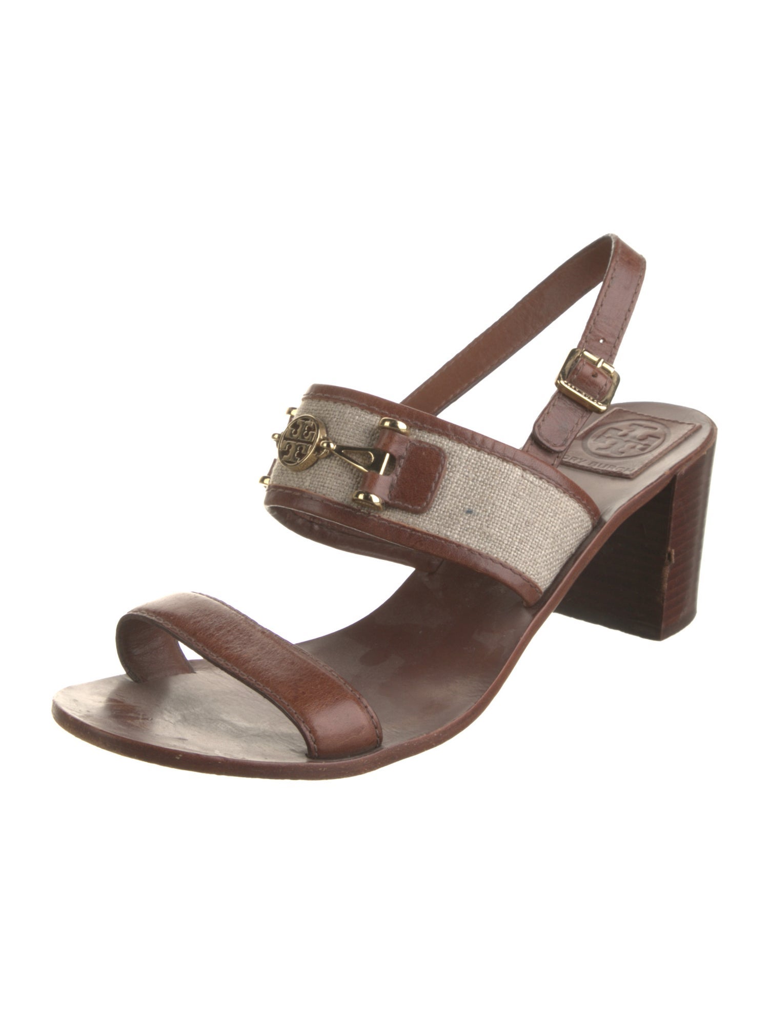 Tory Burch Leather Slingback Sandals