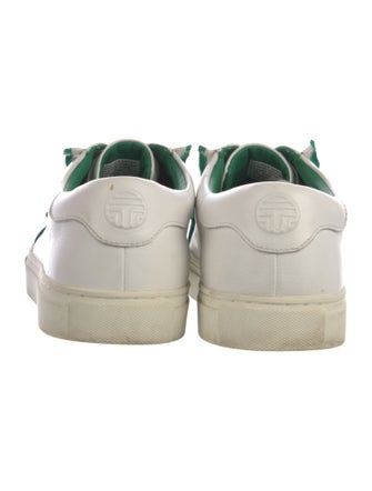 Tory Burch Leather Ruffle Embellishment Sneakers