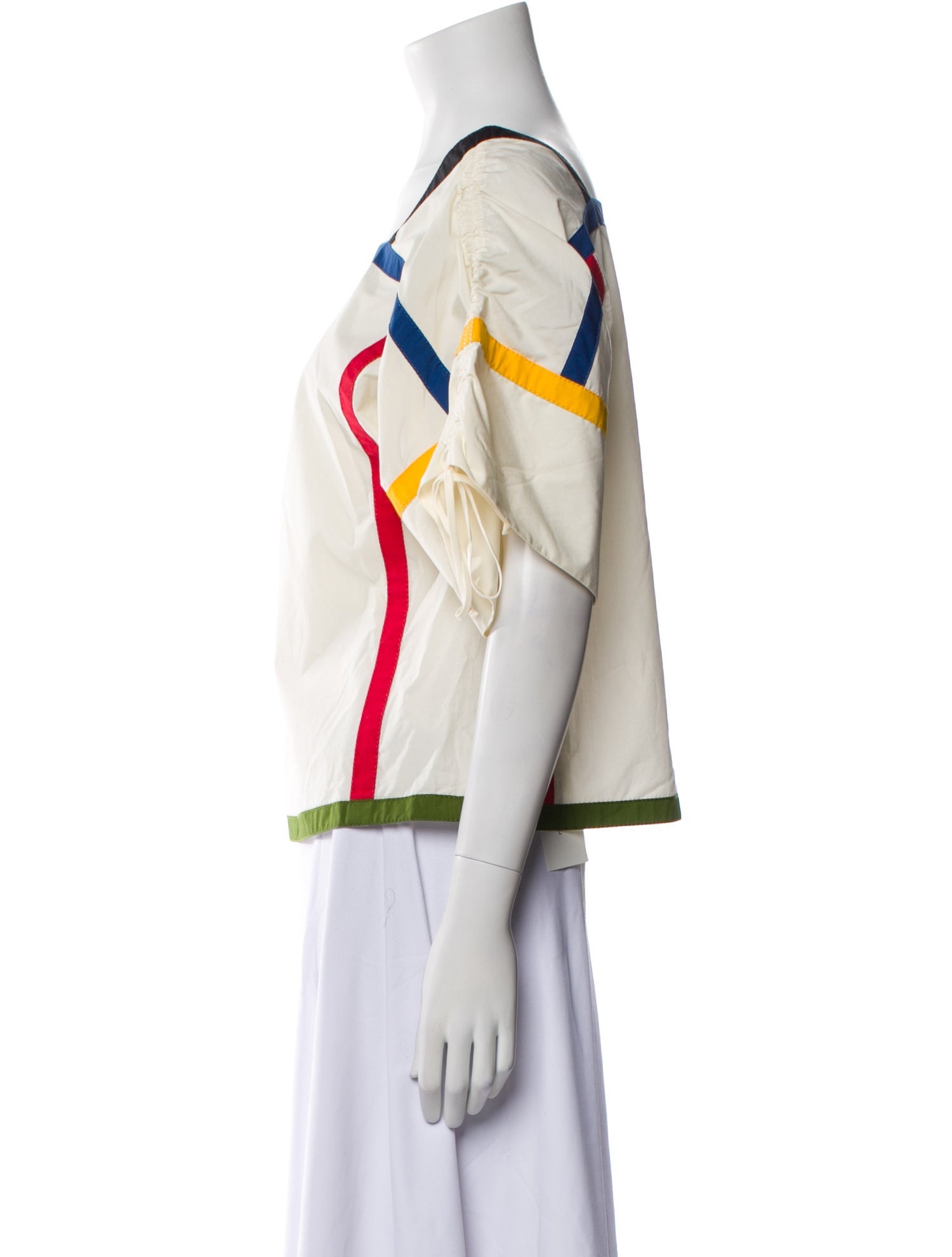 Tory Burch Colorblock Pattern Square Neckline Crop Top w/ Tags