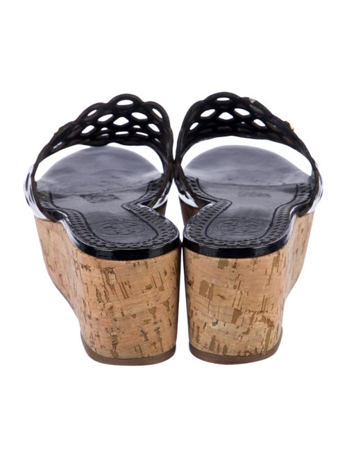 Tory Burch Patent Leather Cutout Accent Slides