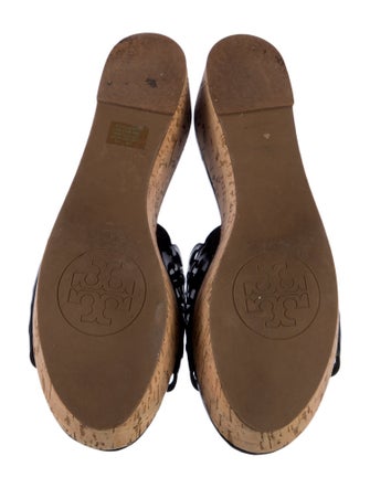 Tory Burch Patent Leather Cutout Accent Slides