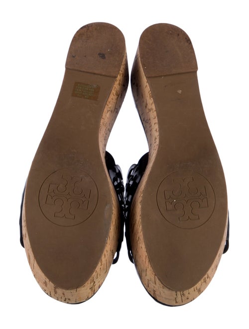 Tory Burch Patent Leather Cutout Accent Slides