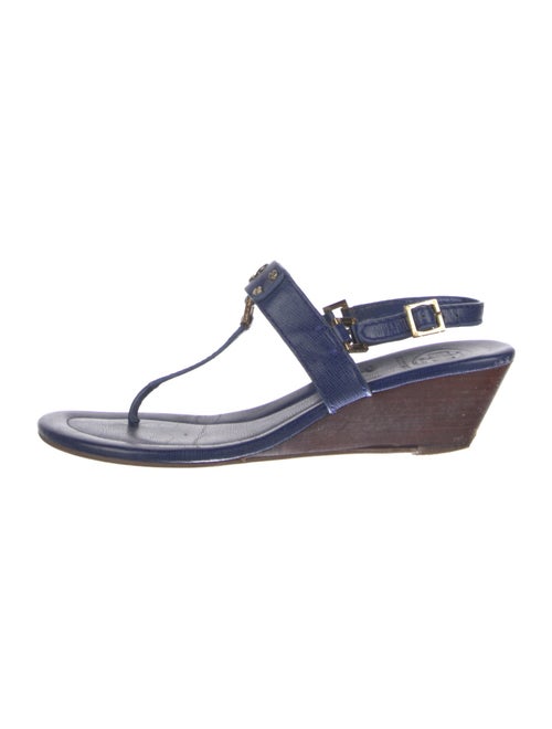 Tory Burch Leather Studded Accents T-Strap Sandals