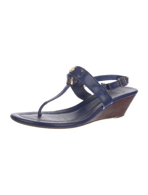 Tory Burch Leather Studded Accents T-Strap Sandals