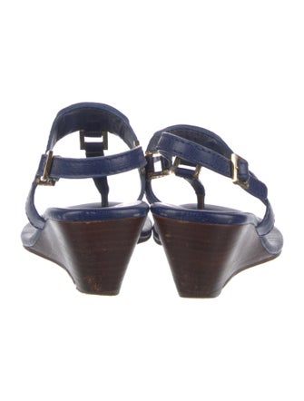 Tory Burch Leather Studded Accents T-Strap Sandals