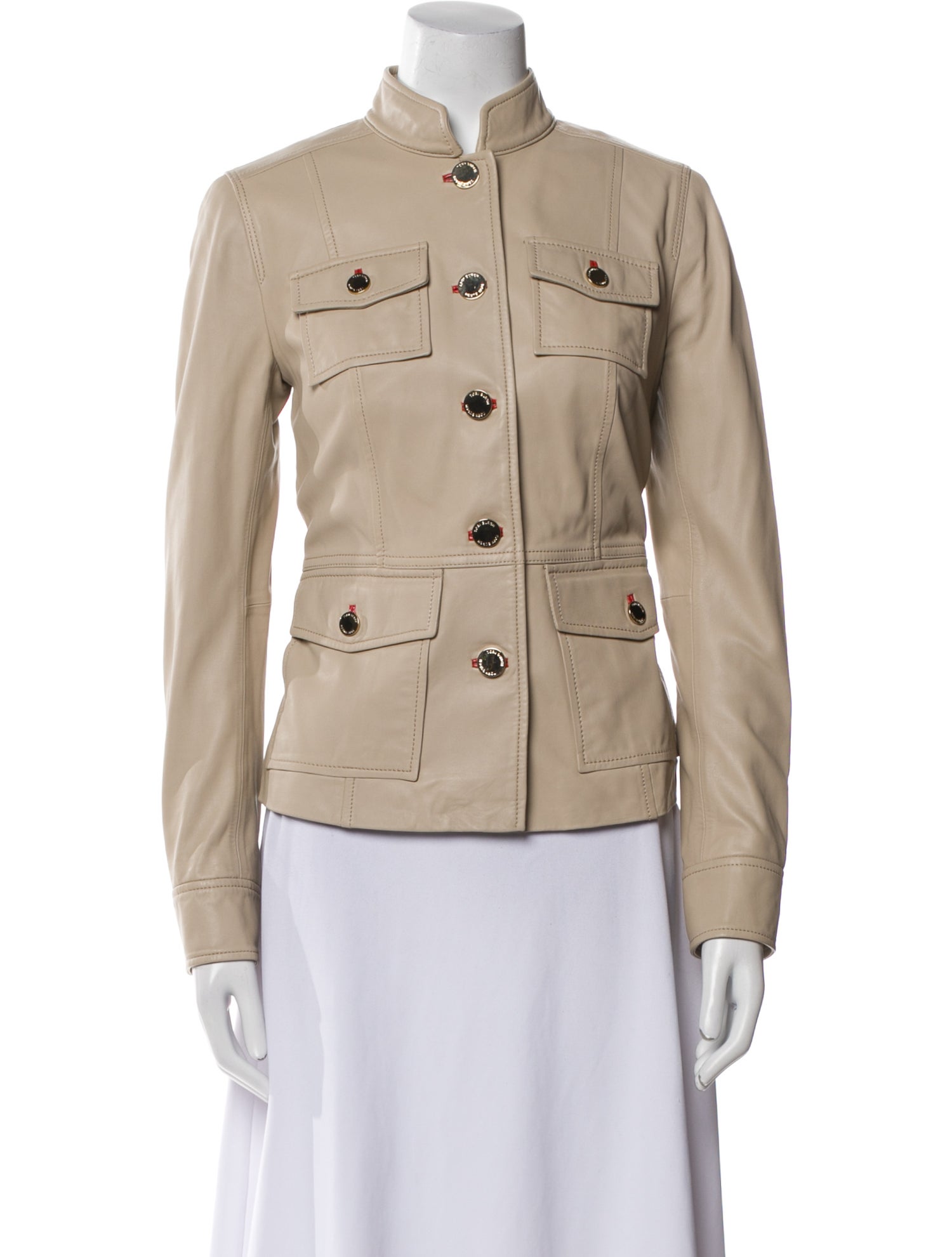 Tory Burch Leather Utility Jacket