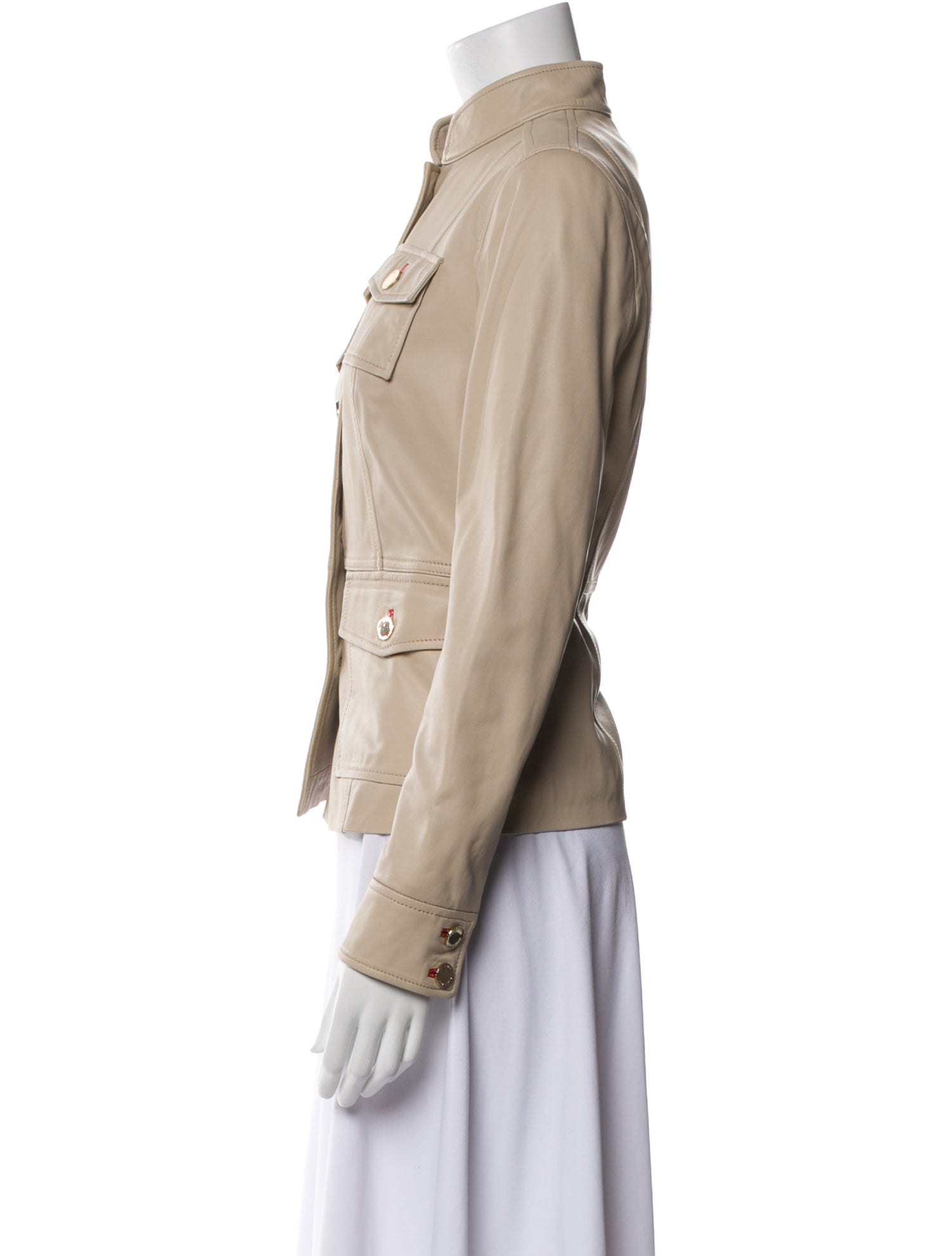 Tory Burch Leather Utility Jacket