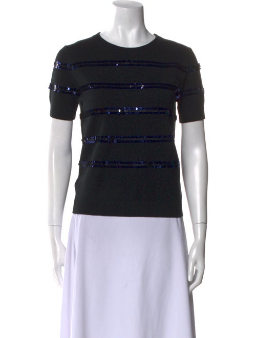 Tory Burch Striped Crew Neck T-Shirt