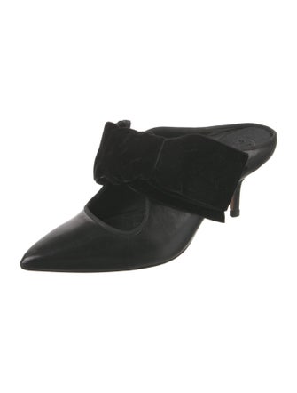 Tory Burch Leather Bow Accents Mules