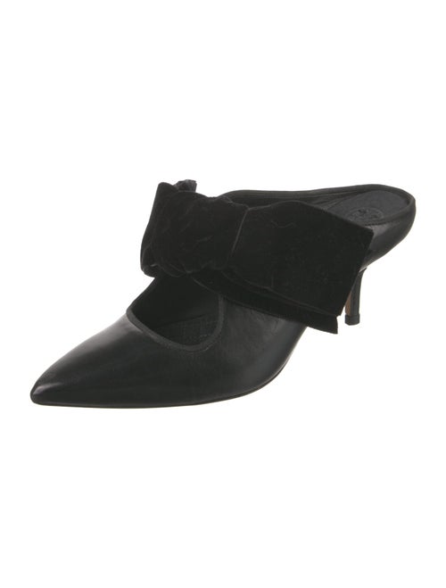 Tory Burch Leather Bow Accents Mules