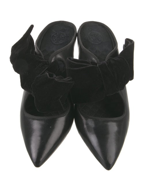 Tory Burch Leather Bow Accents Mules
