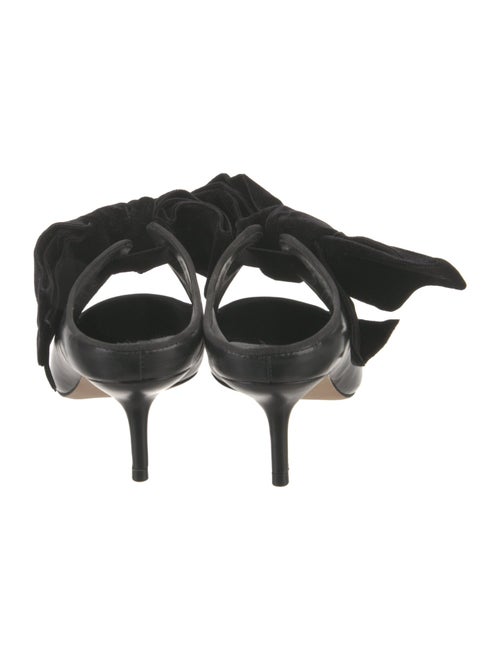 Tory Burch Leather Bow Accents Mules