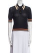 Tory Burch Striped Short Sleeve Polo
