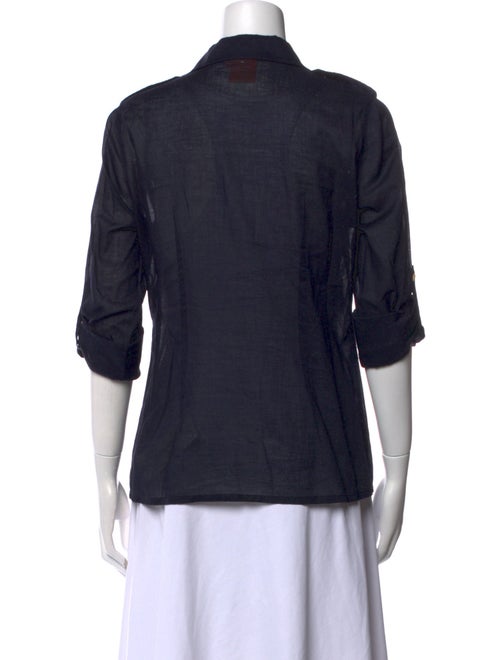 Tory Burch Three-Quarter Sleeve Button-Up Top